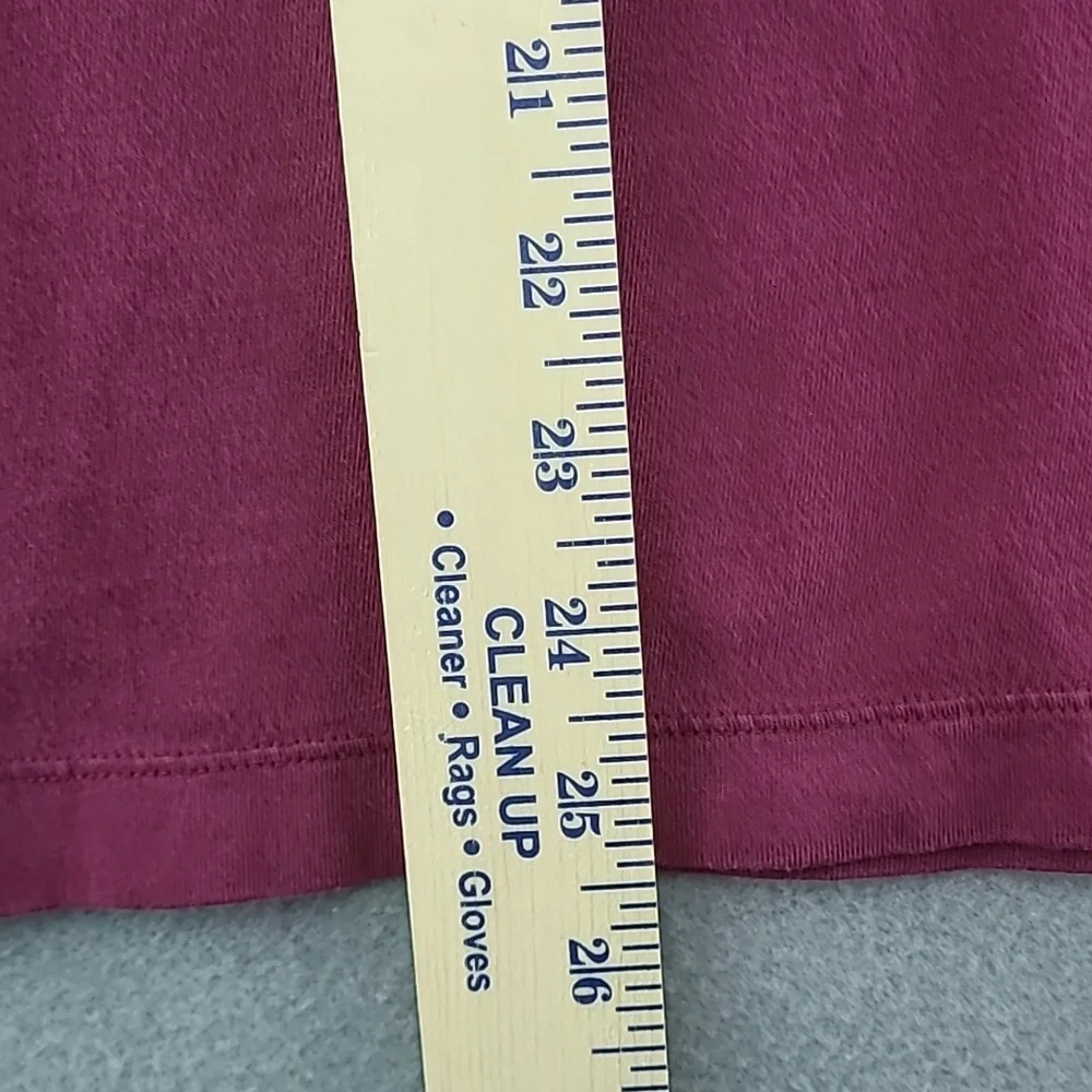 PINK Victoria's Secret Long Sleeve Pink Nation Maroon Tee Shirt - Size Small - Picture 9 of 11